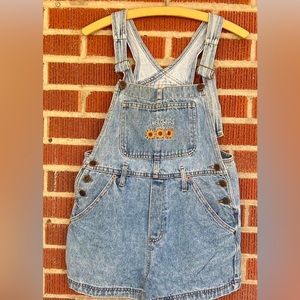 Vintage LEI sunflower overall shorts size small vintage 90s